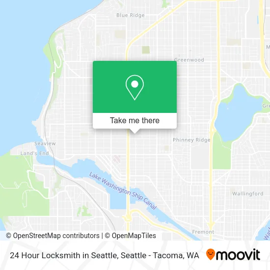 Mapa de 24 Hour Locksmith in Seattle