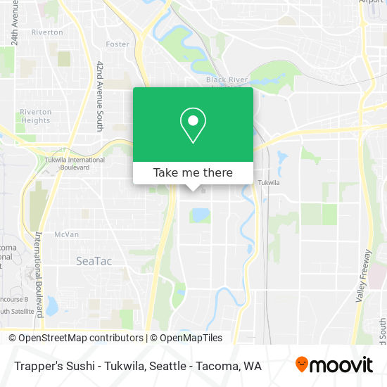 Trapper's Sushi - Tukwila map