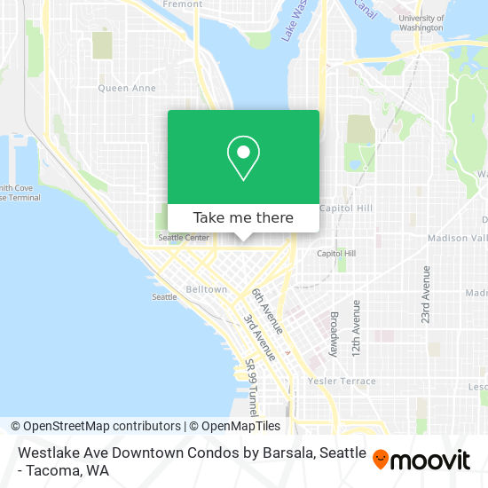 Mapa de Westlake Ave Downtown Condos by Barsala
