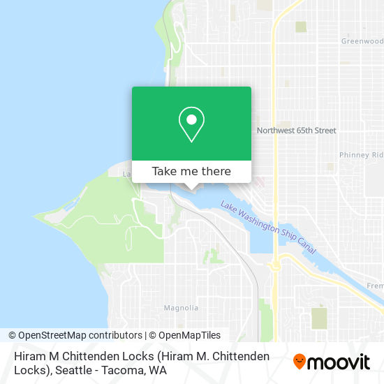 Mapa de Hiram M Chittenden Locks