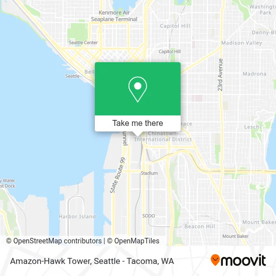 How to Get to Amazon-Hawk Tower in Seattle by Bus or Light Rail?
