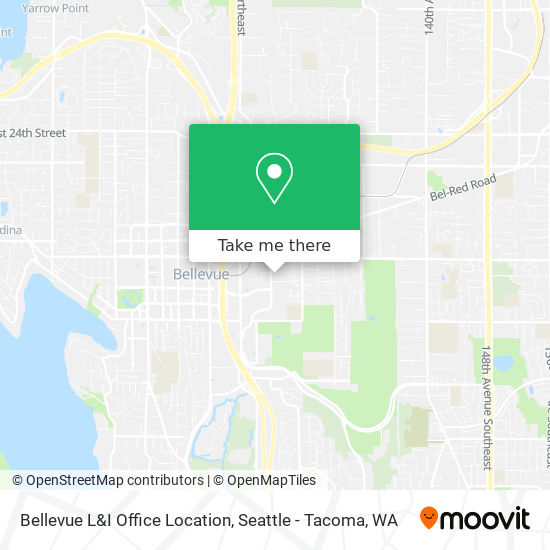 Bellevue L&I Office Location map