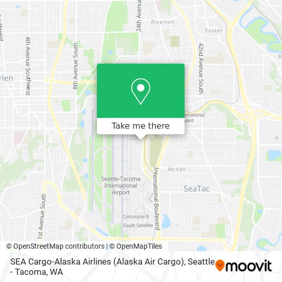 SEA Cargo-Alaska Airlines (Alaska Air Cargo) map