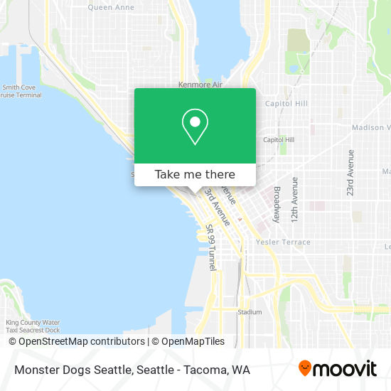 Monster Dogs Seattle map