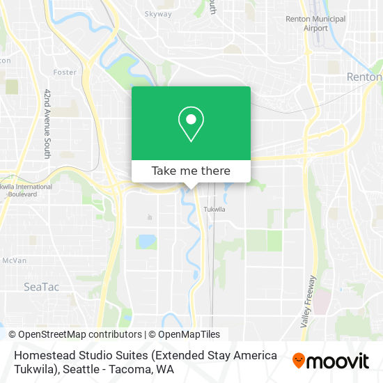 Homestead Studio Suites (Extended Stay America Tukwila) map