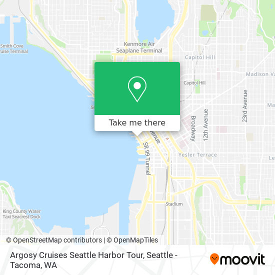 Argosy Cruises Seattle Harbor Tour map