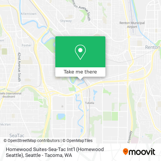 Homewood Suites-Sea-Tac Int'l (Homewood Seattle) map