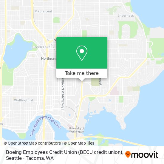 Mapa de Boeing Employees Credit Union (BECU credit union)