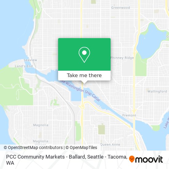 PCC Community Markets - Ballard map