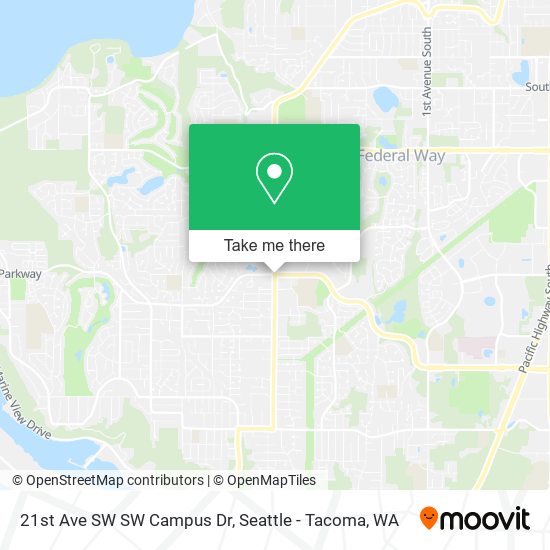 21st Ave SW SW Campus Dr map
