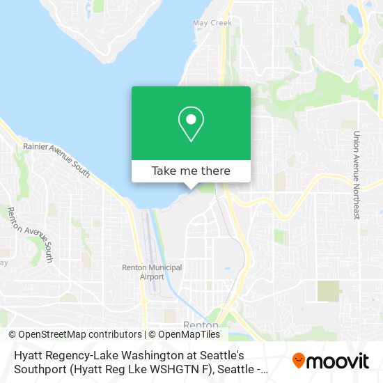 Hyatt Regency-Lake Washington at Seattle's Southport (Hyatt Reg Lke WSHGTN F) map