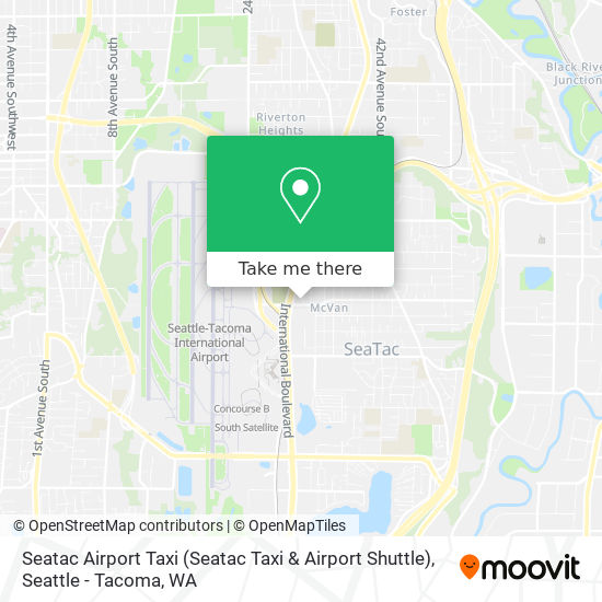 Mapa de Seatac Airport Taxi