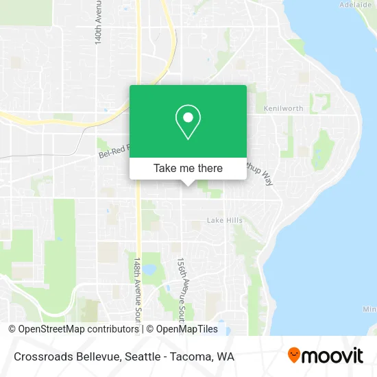 Crossroads Bellevue map