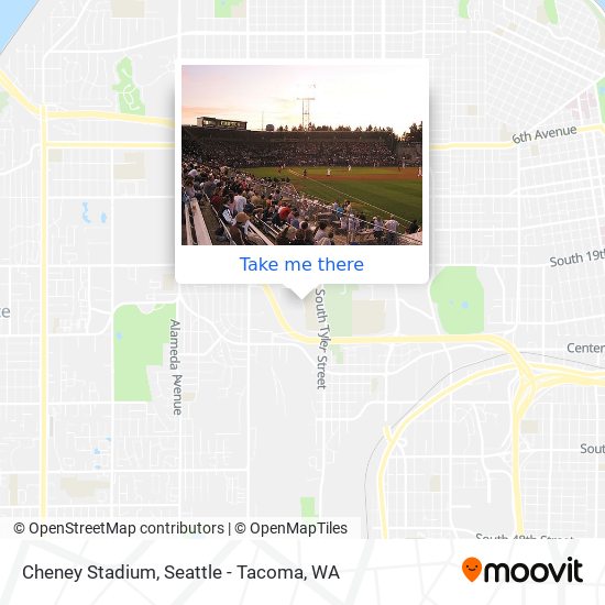 Mapa de Cheney Stadium