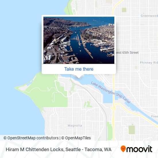 Mapa de Hiram M Chittenden Locks