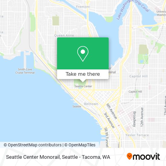 Mapa de Seattle Center Monorail