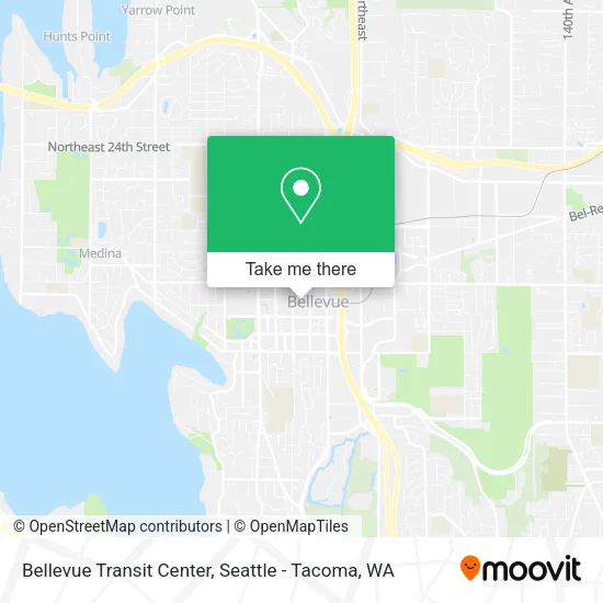 Bellevue Transit Center map