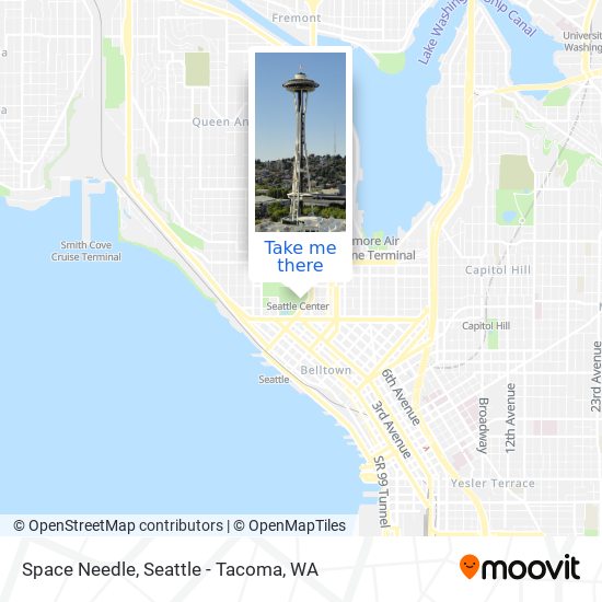 Space Needle map