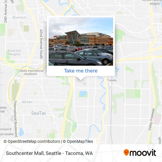 How to get to Southcenter Mall in Tukwila by Bus or Train?