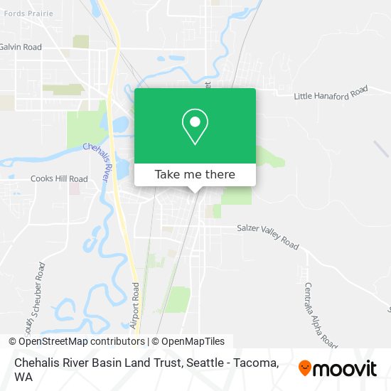 Chehalis River Basin Land Trust map