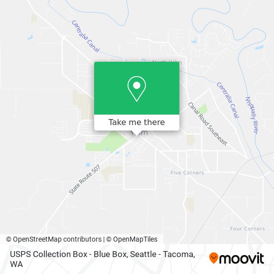 Mapa de USPS Collection Box - Blue Box