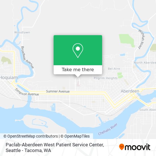 Mapa de Paclab-Aberdeen West Patient Service Center