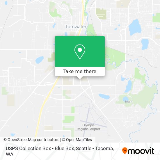 Mapa de USPS Collection Box - Blue Box