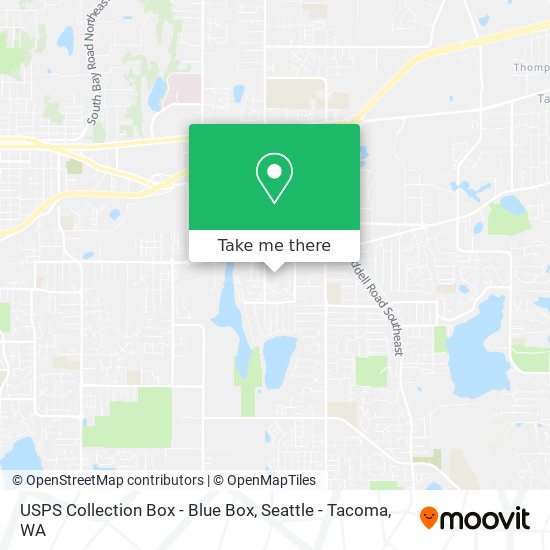 Mapa de USPS Collection Box - Blue Box