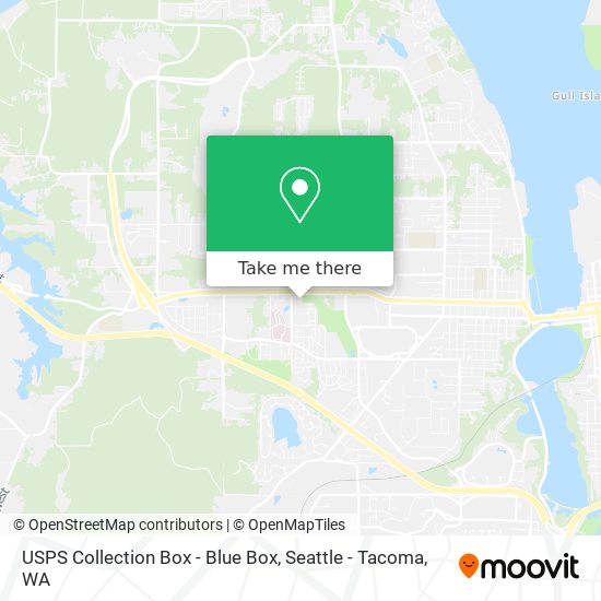 Mapa de USPS Collection Box - Blue Box