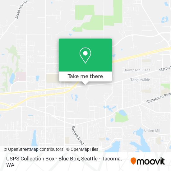 Mapa de USPS Collection Box - Blue Box