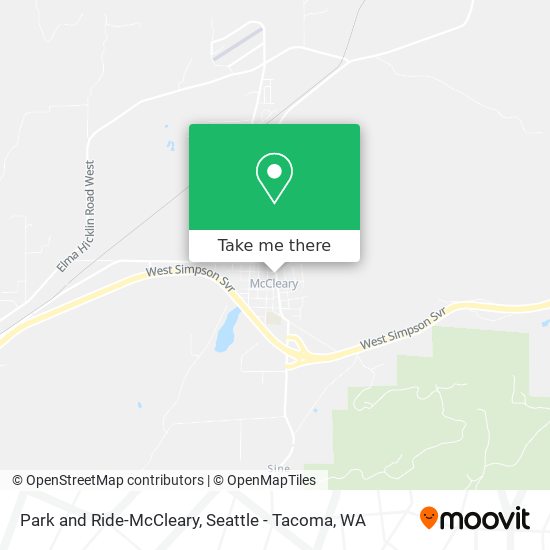 Park and Ride-McCleary map
