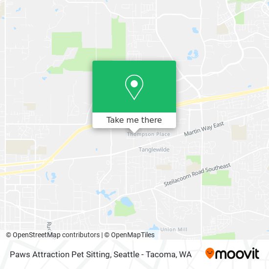 Mapa de Paws Attraction Pet Sitting