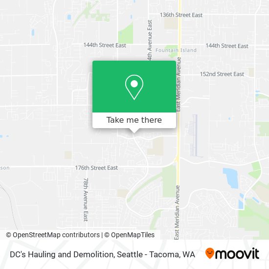 Mapa de DC's Hauling and Demolition