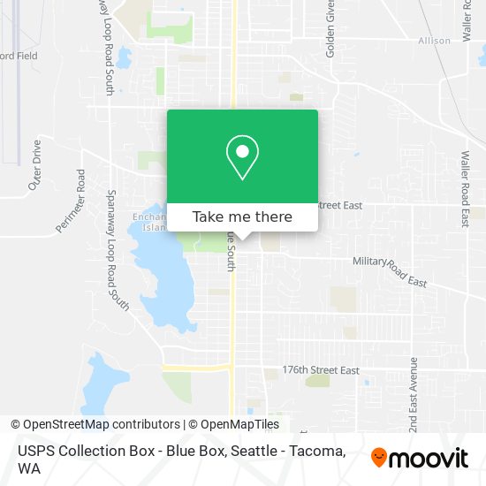 USPS Collection Box - Blue Box map