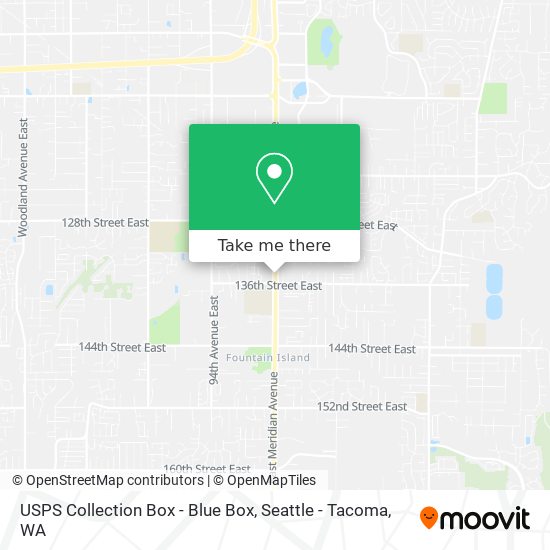 USPS Collection Box - Blue Box map