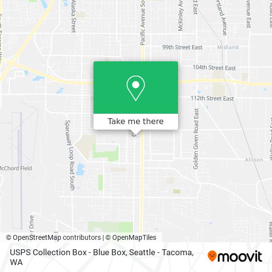 Mapa de USPS Collection Box - Blue Box