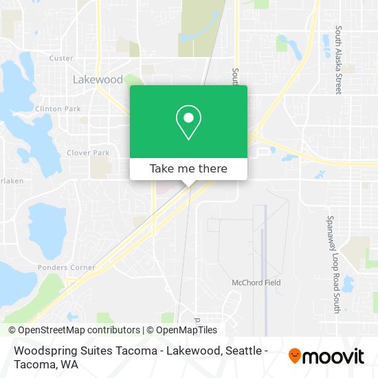 Woodspring Suites Tacoma - Lakewood map