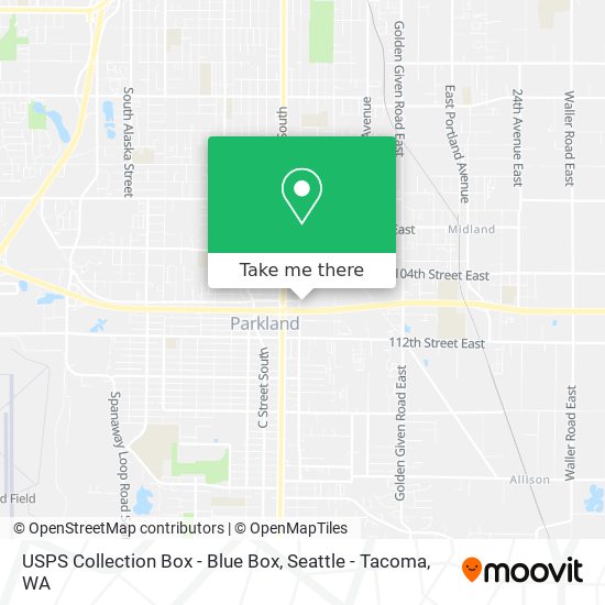 USPS Collection Box - Blue Box map