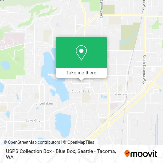 Mapa de USPS Collection Box - Blue Box