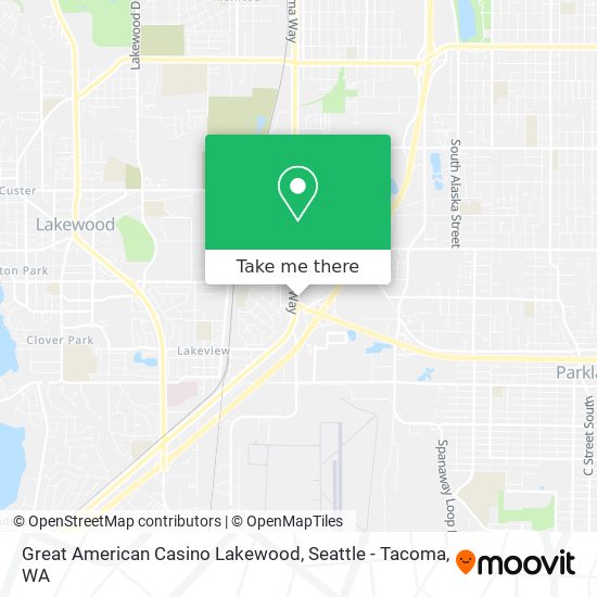 Great American Casino Lakewood map