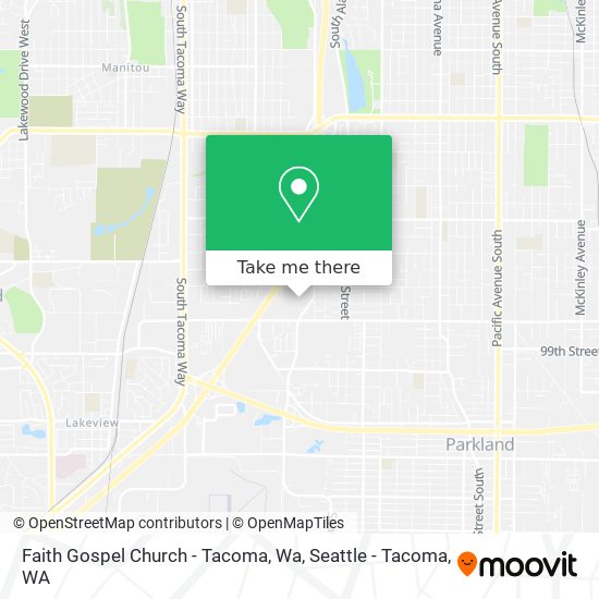 Mapa de Faith Gospel Church - Tacoma, Wa