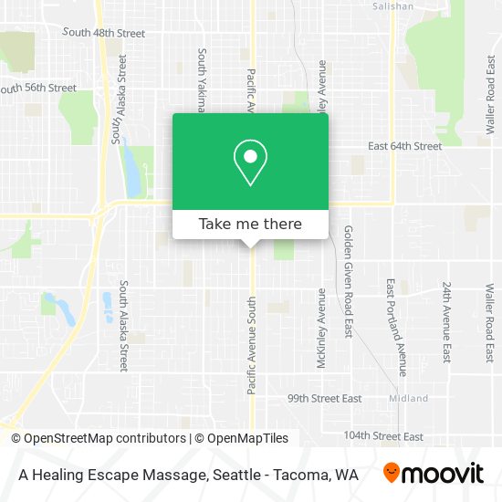 A Healing Escape Massage map