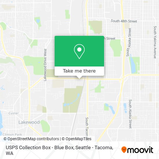 USPS Collection Box - Blue Box map