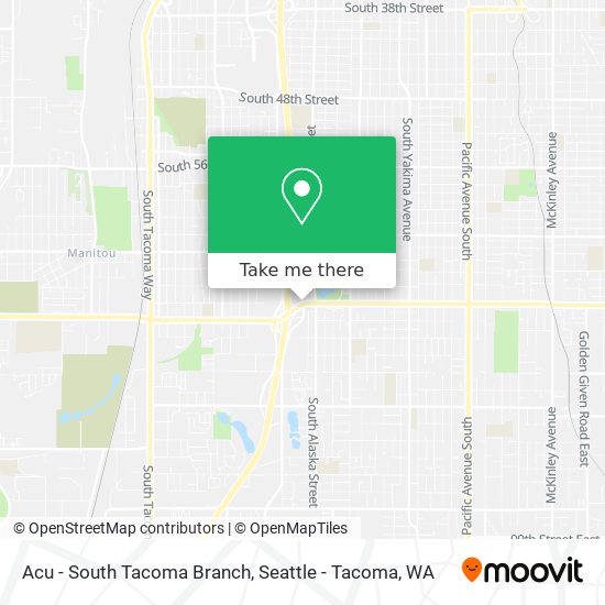 Acu - South Tacoma Branch map