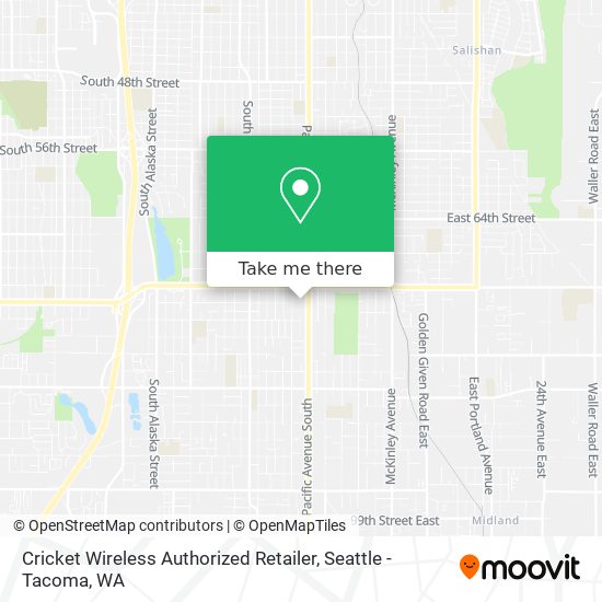 Mapa de Cricket Wireless Authorized Retailer