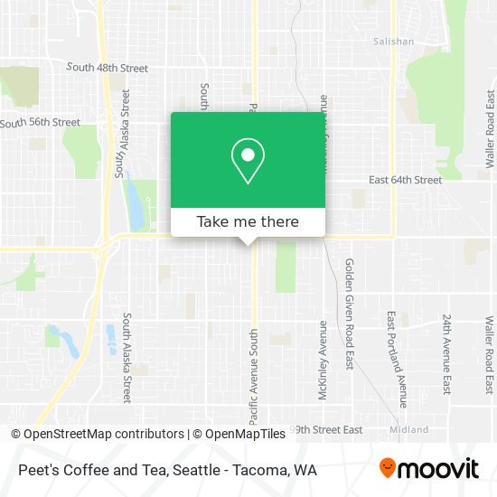 Peet's Coffee and Tea map