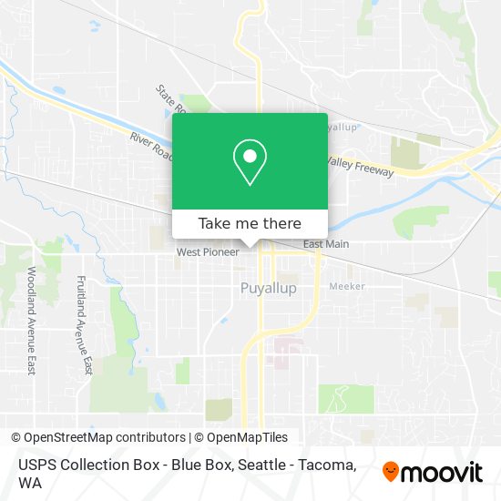 Mapa de USPS Collection Box - Blue Box