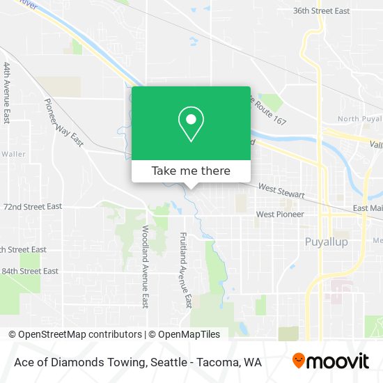 Ace of Diamonds Towing map