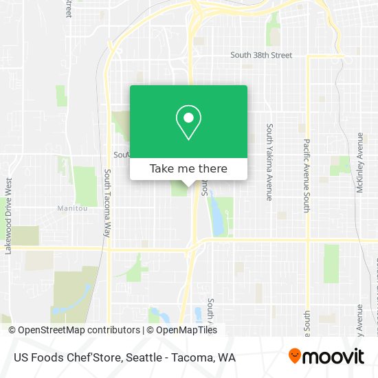 Mapa de US Foods Chef'Store