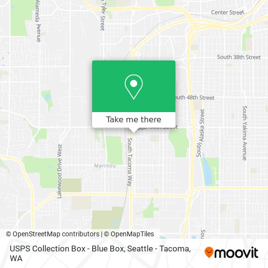 USPS Collection Box - Blue Box map